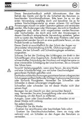 Gys FLIP FLAP 11 Sicherheitsanweisungen