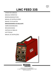 Lincoln Electric LINC FEED 33S Bedienungsanleitung