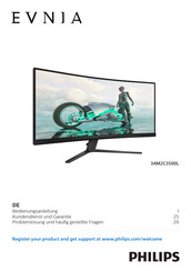 Philips EVNIA 34M2C3500L Bedienungsanleitung