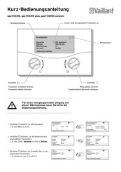 Vaillant geoTHERM plus Kurzbedienungsanleitung