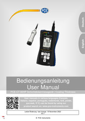 PCE Instruments PCE-CT 80HP Bedienungsanleitung