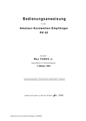 Max FUNKE RX60 Bedienungsanleitung