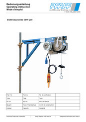 Pfaff-silberblau EBW 200 Bedienungsanleitung