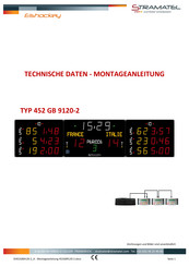 Stramatel 452 GB 9120-2 Technische Daten - Montageanleitung