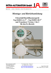 Intra Automation IS200-S-A-1 Montage- Und Betriebsanleitung