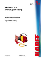 HADEF 43/86E-Liftboy Betriebs- Und Wartungsanleitung