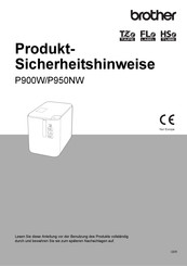 Brother P950NW Produkt-Sicherheitshinweise