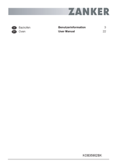 ZANKER KOB35902BK Benutzerinformation