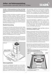 Hark 63 GT ECOplus Aufbau- Und Bedienungsanleitung