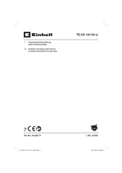 EINHELL TE-CS 18/150 Li Originalbetriebsanleitung