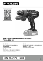 Parkside PSBSA 20-Li B2 Originalbetriebsanleitung