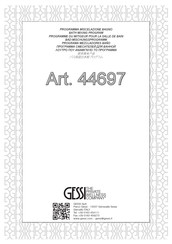 Gessi 44697 Bedienungsanleitung