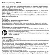 Technoline WD 2100 Bedienungsanleitung