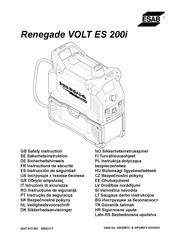 ESAB Renegade VOLT ES 200i Sicherheitshinweis