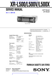 Sony XR-L500X Bedienungsanleitung