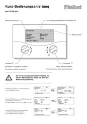 Vaillant geoTHERM plus Kurzbedienungsanleitung