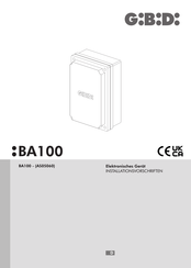 GiBiDi BA100 Installationsvorschriften