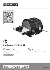 Parkside PTSG 140 D2 Originalbetriebsanleitung