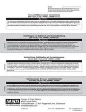 MSA V-FORM Gebrauch Und Instandhaltung
