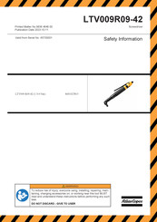 Atlas Copco LTV009R09-42 Sicherheitshinweise