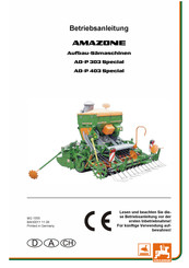 Amazone AD-P 303 Special Betriebsanleitung