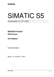 Siemens SIMATIC S5 Kurzinformation