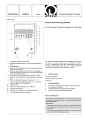 Leybold 666 454 Gebrauchsanweisung