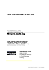 Parker MPI721-24/15-G2 Inbetriebnahmeanleitung