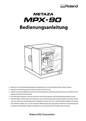 Roland METAZA MPX-90 Bedienungsanleitung