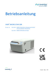 Vwr avantor MICRO STAR 30R Betriebsanleitung