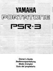 Yamaha PSR-3 Bedienungsanleitung
