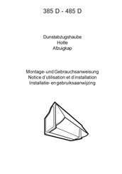 AEG 485 D Montage- Und Gebrauchsanweisungen