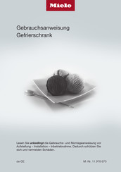 Miele FN 4778 D ws Gebrauchsanweisung