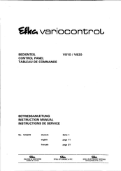 Efka V810 Betriebsanleitung