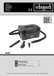Scheppach HD2P Originalbetriebsanleitung