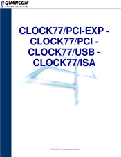 Quancom CLOCK77/ISA Bedienungsanleitung