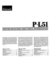 Sansui P-L51 Betriebsanleitung