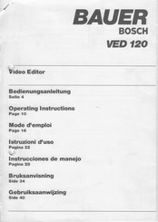 Bosch BAUER VED 120 Video Editor Bedienungsanleitung