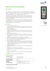 Johnson Controls A421 Bedienungsanleitung
