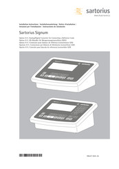Sartorius Signum 3 Installationsanleitung