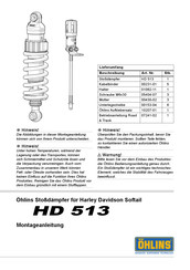 Ohlins HD 513 Montageanleitung