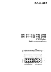 Balluff BNI PNT-502-105-Z015 Bedienungsanleitung
