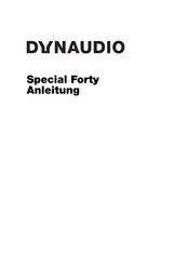 Dynaudio Special Forty Anleitung