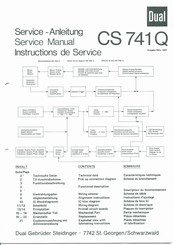 Dual CS 741Q Serviceanleitung