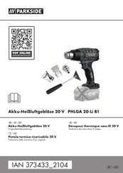 Parkside PHLGA 20-Li B1 Originalbetriebsanleitung