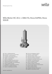 Wilo Rexa SUPRA Einbau- Und Betriebsanleitung