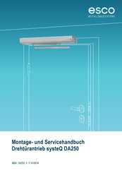 Esco systeQ DA250 Montage- Und Servicehandbuch