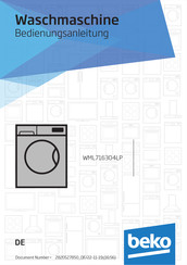 Beko WML7163O4LP Bedienungsanleitung
