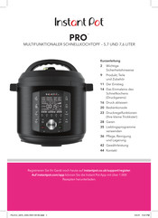 Instant Pot PRO 80 Kurzanleitung