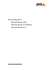 Axis Communications Audio Manager Pro Benutzerhandbuch